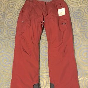 Women’s OR Tungsten GoreTex Insulated Ski Bottoms color Madder